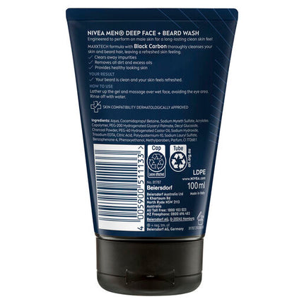 Nivea Men Face Wash Deep 100ml