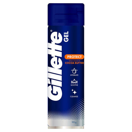 Gillette Protect Shaving Gel with a Touch of Cocoa Butter 195g