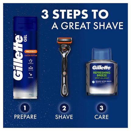 Gillette Protect Shaving Gel with a Touch of Cocoa Butter 195g