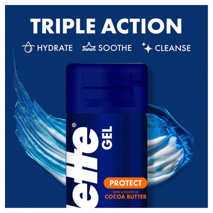 Gillette Protect Shaving Gel with a Touch of Cocoa Butter 195g