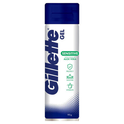 Gillette Sensitive Skin Soothing Aloe Vera Shave Gel 195g