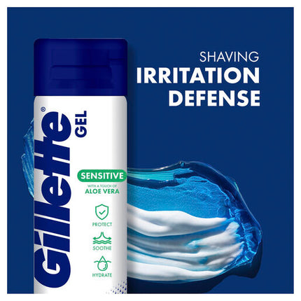 Gillette Sensitive Skin Soothing Aloe Vera Shave Gel 195g