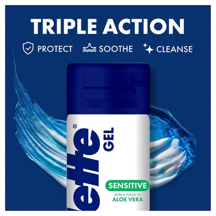 Gillette Sensitive Skin Soothing Aloe Vera Shave Gel 195g