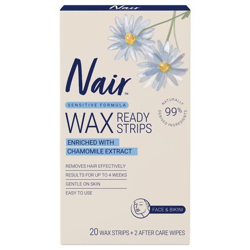 Nair Natural Mini Wax Strips Face & Bikini 20 pack