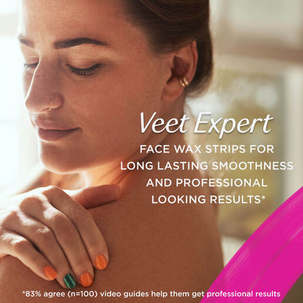 Veet Expert Face Wax Strips for Sensitive Skin 20 Pack