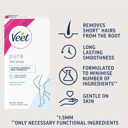 Veet Pure Cold Wax Leg Strips 40