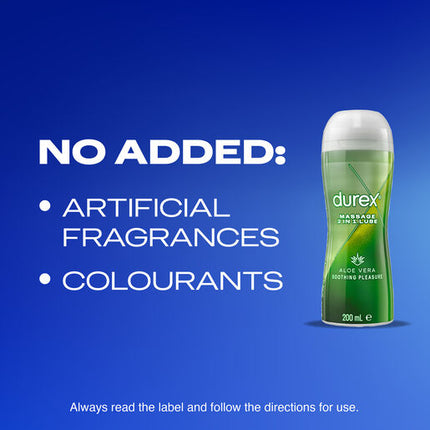 Durex Play Massage 2 in 1 Gel Intimate Lubricant Aloe Vera 200mL