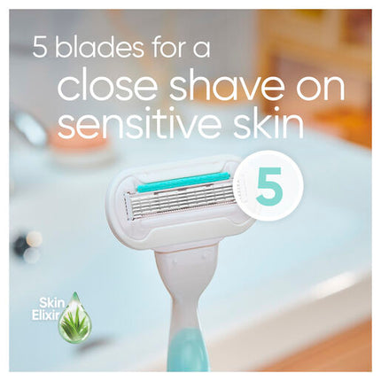 Gillette Venus Deluxe Smooth Sensitive Razor 2 Up ( 1handle, 2 cartridges)