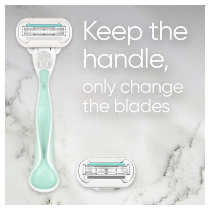 Gillette Venus Deluxe Smooth Sensitive Razor 2 Up ( 1handle, 2 cartridges)