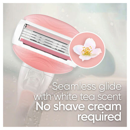 Gillette Venus Comfort Glide White Tea Blade Refills 4 Pack