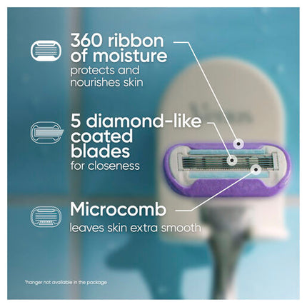 Gillette Venus Deluxe Smooth Swirl Blade Refills 4 Pack