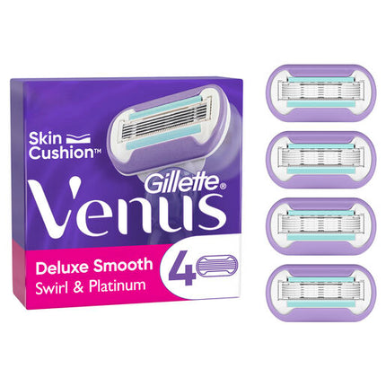 Gillette Venus Deluxe Smooth Swirl Blade Refills 4 Pack