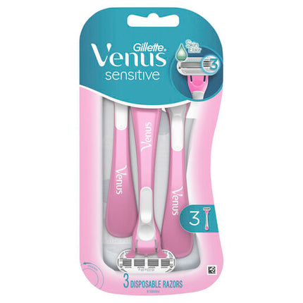 Gillette Venus Sensitive Women's Disposable Razors 3 Pack