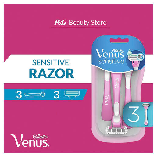 Gillette Venus Sensitive Women's Disposable Razors 3 Pack