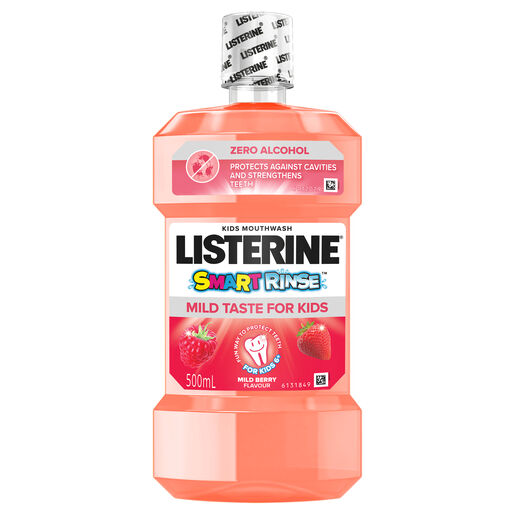 Listerine Mouthwash Smart Rinse Berry Shield 500mL