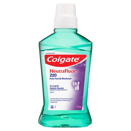 Colgate NeutraFluor 220 Alcohol Free Mouth Rinse Mint 473ml