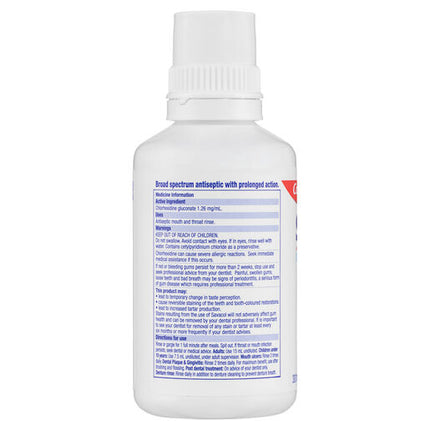 Colgate Savacol Antiseptic Mouth and Throat Rinse Mouthwash 300mL Alcohol Free Fresh Mint