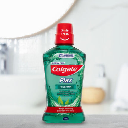 Colgate Plax Alcohol Free Antibacterial Mouthwash Freshmint 500mL