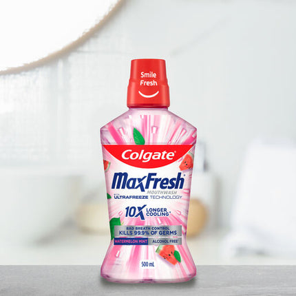 Colgate Max Fresh Watermelon Mint Mouthwash 500ml