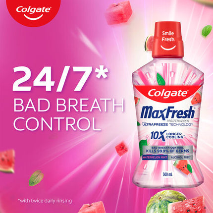 Colgate Max Fresh Watermelon Mint Mouthwash 500ml
