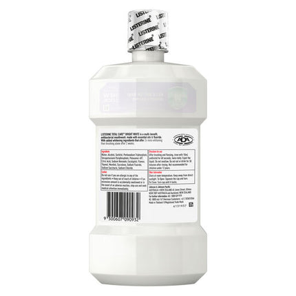 Listerine Mouthwash Bright White  1l