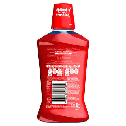 Colgate Optic White Alcohol Free Mouthwash Sparkling Fresh Mint 500mL