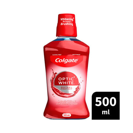 Colgate Optic White Alcohol Free Mouthwash Sparkling Fresh Mint 500mL