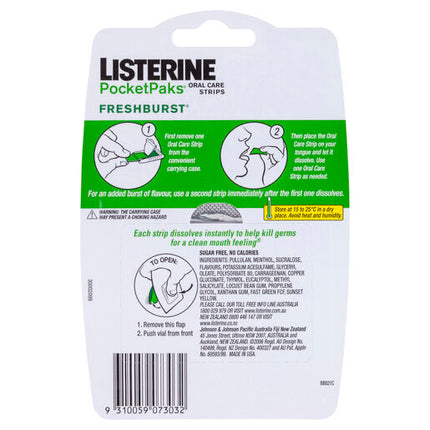 Listerine PocketPaks Freshburst 72 Strips