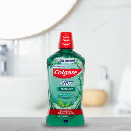 Colgate Plax Alcohol Free Antibacterial Mouthwash Freshmint 1L