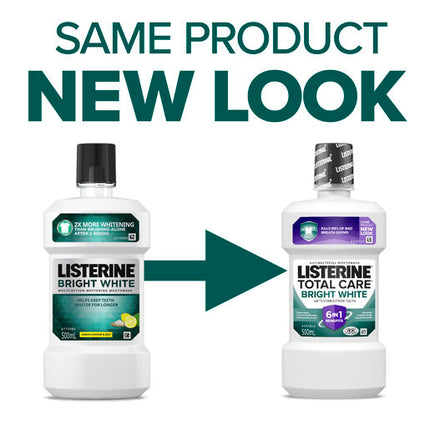 Listerine Bright White Multi-Action Whitening Mouthwash 500ml