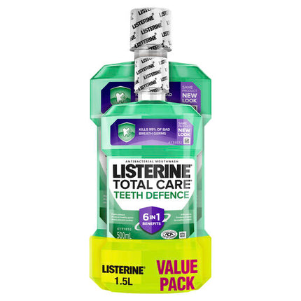 Listerine Mouthwash Teeth Defence 1l + 500ml Value Pack