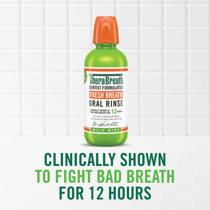 TheraBreath Mild Mint Oral Rinse 473ml
