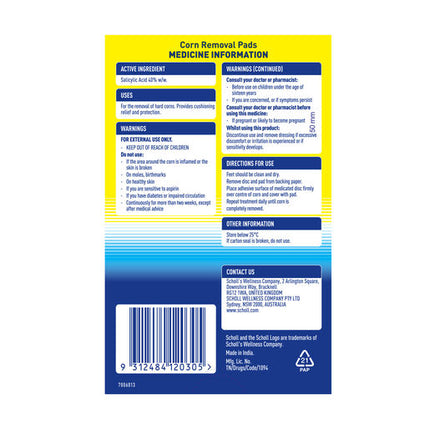 Scholl Corn Removal Pads 9 Pads