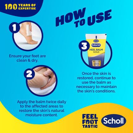 Scholl Eulactol Cracked Heel Balm Gold 60ml