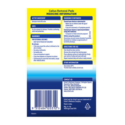 Scholl Callus Removal Pads