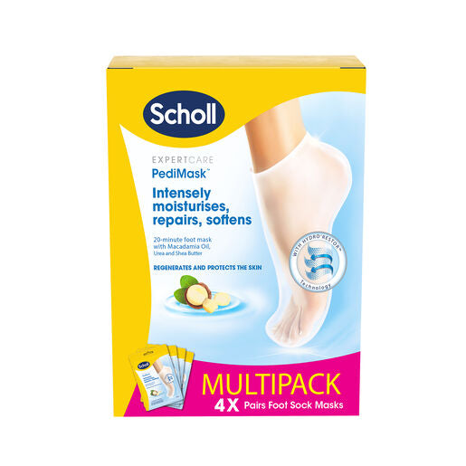 Scholl Dry Skin Macadamia Oil PediMask 4 Pack