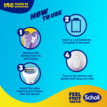Scholl Expert Care 2-in-1 Electronic Foot File System