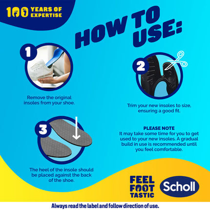 Scholl In-Balance Heel Orthotic Insole Large Size 9 - 11 1 Pair