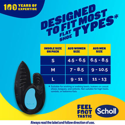 Scholl In-Balance Heel Orthotic Insole Large Size 9 - 11 1 Pair