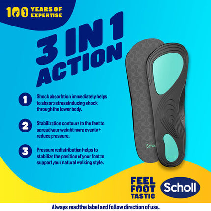 Scholl In-Balance Arch Orthotic Insole Large Size 9 - 11