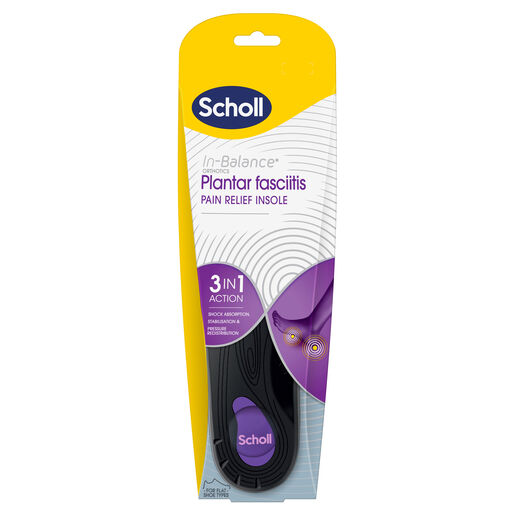 Scholl In Balance Pain Relief Plantar Fasciitis Orthotic Insole Medium