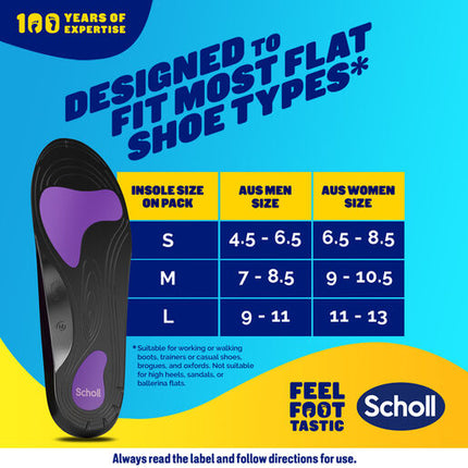 Scholl In Balance Pain Relief Plantar Fasciitis Orthotic Insole Large