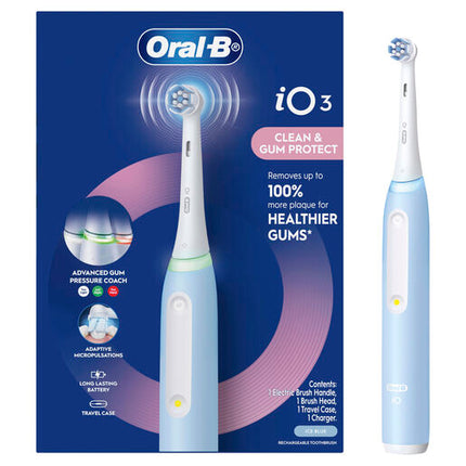 Oral-B iO3 Clean & Gum Protect Electric Toothbrush Ice Blue