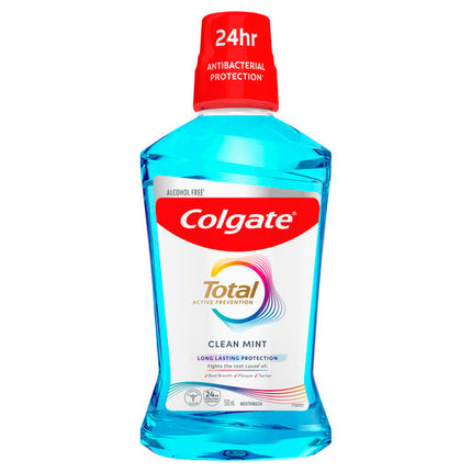 Colgate Total Active Prevention Clean Mint Mouthwash 500mL