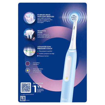 Oral-B iO3 Clean & Gum Protect Electric Toothbrush Ice Blue