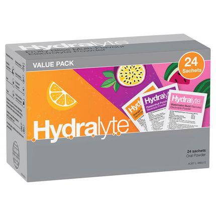 Hydralyte Fruity Bliss Multi Flavoured Electrolyte Powder 24s