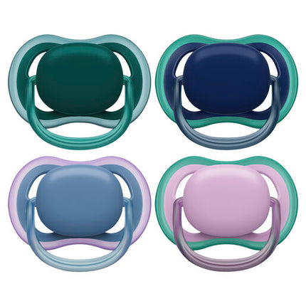 Avent Soother Ultra Air 6-18M 2Pk Plain