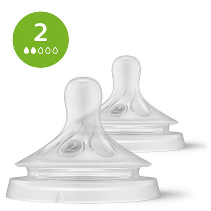 Philips Avent Natural Response Teats, 0 month+, Flow 2, 2-pack