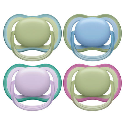 Avent Soother Ultra Air 0-6M 2Pk Plain