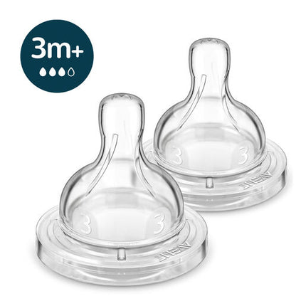 Avent Anti-Colic Medium Flow Teat 3m+ 2 Pack